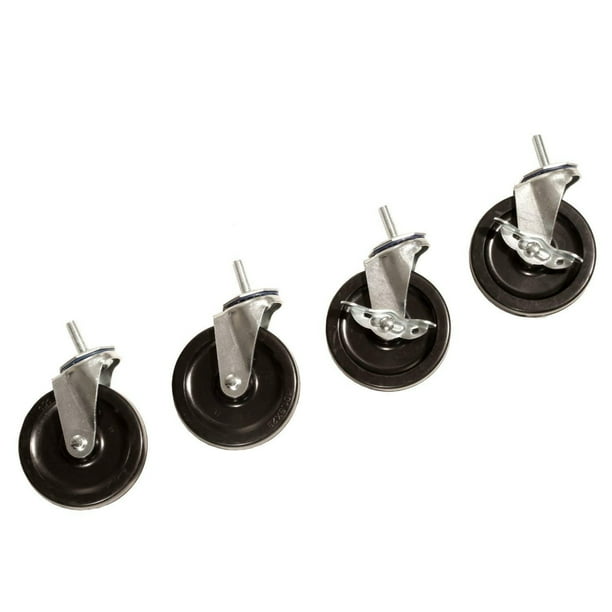 Seville Classics SHE24003 Steel Wire Shelving System Casters, 4