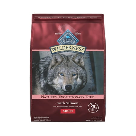 UPC: 0840243148332 | Blue Buffalo Wilderness High Protein Natural Adult Dry Dog Food plus Wholesome Grains Salmon 13 lb bag
