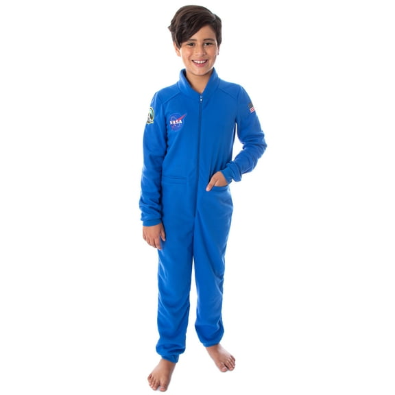 NASA Boys' Meatball Space Shuttle Patch One Piece Astronaut Space Suit Pajama Union Suit