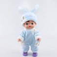 thumbnail image 2 of Gorro de peluche dulce Sunnimix para muñeca de 25 cm Azul Ropa de muñecas, 2 of 8