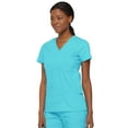 thumbnail image 7 of Dickies EDS Signature Women Scrubs Top, Mock Wrap, 85820, L, Turquoise, 7 of 7