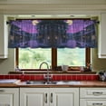 thumbnail image 3 of Yayeee Kitchen Curtains Tier Set of 2 Light Filtering 57"x24" Over Sink Window Panels, Purple Street, 3 of 7