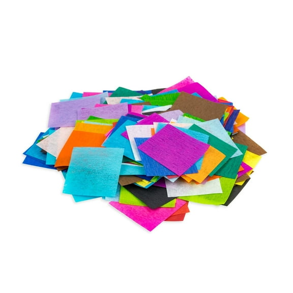 Hygloss Mosaic Tissue Paper Squares – 480 1-Inch Assorted Colors for Crafts & Classroom