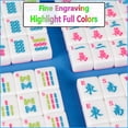 thumbnail image 3 of Juego de mahjong americano YANMEIYA, 166 fichas, 3 cm, rosa, con funda, 3 of 6