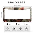 thumbnail image 3 of 2 Pieces Rooster Christmas License Plate Frames Organic Chicken License Plate Frame License Plate Shield Frame Aluminum 2 Round Holes for Men/Women, 3 of 6