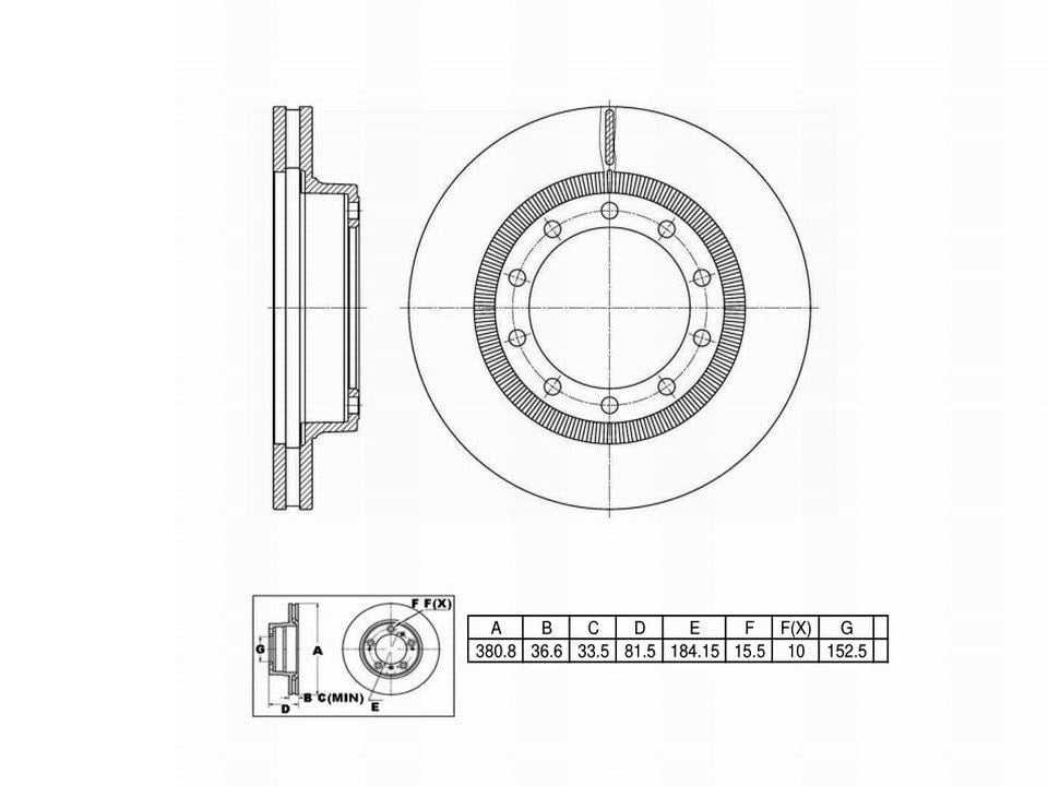 Winstop Brake Rotor, Front WS241072, Ford F-53 Motorhome Chassis 2019-2011