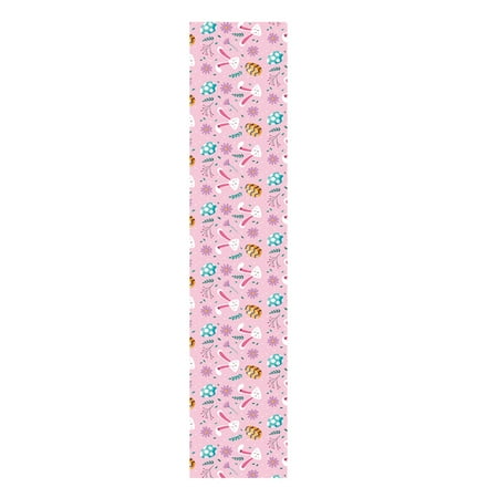 

Easter Table Runner with Rabbit Pattern Clear and Bright Printing Table Strip for Easter Season Decorative