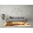 thumbnail image 3 of Ahgly Company Indoor Square Oriental Brown Modern Area Rugs, 6' Square, 3 of 4