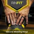 thumbnail image 2 of Rinfit Silicone Rings for Women & Men - Couple Sets Rubber Wedding Bands - 4Love & Diamond Round, 2 of 9