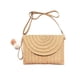 thumbnail image 3 of Bolsa de mano de paja de playa de verano de hombro tipo bandolera tejido a mano para mujer JShteea Para Estrenar, 3 of 7