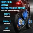 Electric Bike for Adults Q20, 2000/1500W, 37/30MPH,52V 40AH,48V/20AH E