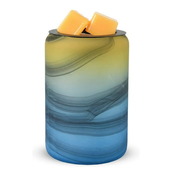 Chauffe-cire Électrique en Verre pour Fondants de Bougies, Brûleur de Cire Fondante, Cadeau Idéal pour Mariage, Spa et Aromathérapie (Prise US)
