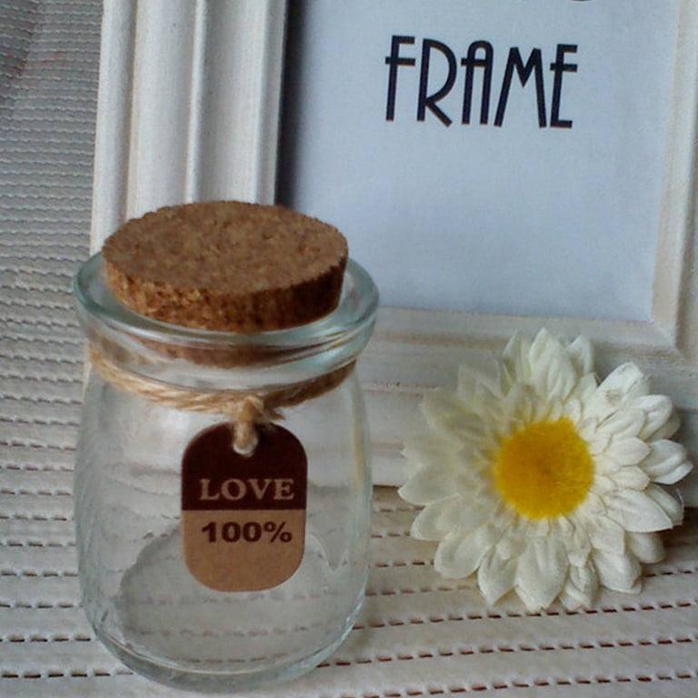 Glass Favor Jars With Cork Lids - Mason Jar Wedding Favors Apothecary Jars  Honey Pot Bottles With
