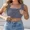 Gray, variant on Womens Tank Tops With Built In Bras U-Neck Sleeveless Vest Elastic Slim Fit Shapewear Camisole Beige-L