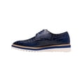 thumbnail image 5 of 25725-400 Navy Stacy Adams Alario Wingtip Croco Embossed Leather Shoes, 5 of 7