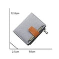 thumbnail image 6 of Stylago Canvas Wallet for Men Zipper Credit Card Holder Students Shopping Purses Portable Button Clutch Bag Grey, 6 of 6