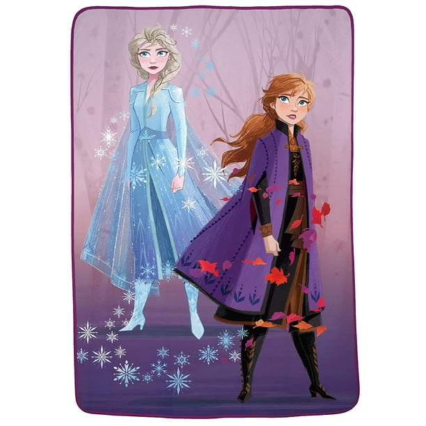 menneskemængde suffix Intensiv Frozen 2 - Elsa & Anna Plush Blanket, 62" x 90", Swirling Leaves -  Walmart.com