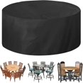 thumbnail image 1 of Ensemble de Meubles d'Extérieur Extra Grand 79 Pouces P x 37 Pouces H, Housses de Meubles de Patio Table Ronde Imperméable, Respirant Coupe-Vent Protection Solaire Résistant aux Déchirures, 1 of 7