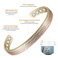 thumbnail image 2 of Wollet Tri Tone Magnetic Copper Bracelets Rings for Women, Set of 3 , Fashion Gift for Mom Wife Daughter, 2 of 8