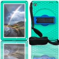thumbnail image 2 of ELEHOLD for Samsung Galaxy Tab A9 Plus Rugged Case, Heavy Duty Protection Hand Strap Built-in Kickstand Crossbody Shoulder Strap Shockproof Case for Samsung Galaxy Tab A9 Plus ,Green, 2 of 9