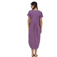 thumbnail image 2 of Stylore Women's Nightshirt Short Sleeve Nightgown V-Neck Sleepwear Purple M, 2 of 6