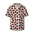 thumbnail image 3 of Goofa Coffee Rugby Printed Men's Casual Short-sleeved Shirt,Lightweight Breathable Button-down,Summer Casual men's top,Versatile Fashion shirt-Large, 3 of 7
