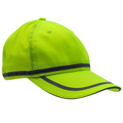 Mens Ladies Hi Vis Neon Baseball Cap High Viz Workwear Reflective Peaked Hat 