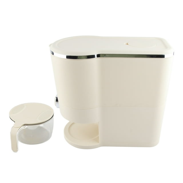 Rice Storage Bucket,Press Type Double Sealing Rice Bin Rice Storage Container Pet Food Dispenser Beans Grains Storage Bin for Flour Sugar Coffee Rice Nuts Snacks
