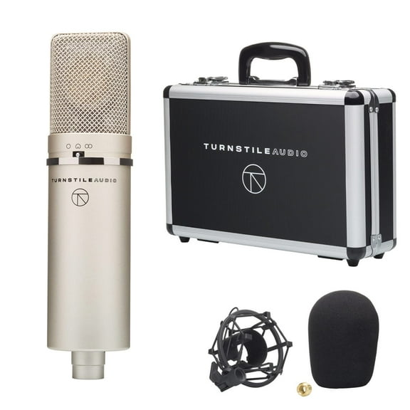 Turnstile Audio Turnstile Audio Concourse Series TAC1100 Multi-Pattern Cardioid Condenser Microphone, Large Diaphragm for Vocal Recording, Podcasting, and Streaming, XLR Output