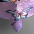 thumbnail image 3 of Purple Butterfly Pattern Rectangle Tablecloth 60"x84",Waterproof Polyester Rectangle Table Cloth, Wipeable Spillproof Polyester Tablecloth for Dining, Camping, Indoor and Outdoor, 3 of 5