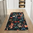 thumbnail image 3 of BERTHMEER 3'x5' Small Washable Black Floral Area Rugs for Bathroom Bedroom Entryway Kitchen Rugs Non Slip Vintage Flower Office Oriental Throw Rugs, Multicolor, 3 of 5