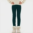 thumbnail image 2 of Pandaie 1-14T Girls Fleece Lined Leggings Winter Warm Soft Thermal Pants Full Length Kids Tights Trousers Clothes Dark Green 13-14 Years, 2 of 5