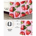 thumbnail image 3 of Strawberry Bed Skirt Queen Size 18" Drop Red Plant Fruit Watercolor Pink Background Ruffled Wrap Around Bed Skirts Adjustable Elastic Bedskirt Dust Ruffle for Queen Size Bed, 3 of 7