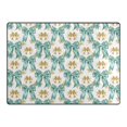 thumbnail image 4 of Ryvnso Green Gold Bows Area Rug Floor Mats Non-Slip Home Carpet 80 x 58 inch, 4 of 7