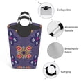 thumbnail image 4 of Waterproof Collapsible Laundry Hamper, Moroccan Geometric Pattern Aluminum Handle Laundry Bag Storage Basket, 50L, 4 of 6
