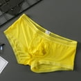 thumbnail image 4 of Hessimy Sweatproof Mens Boxer Briefs Modal Fly Underwear w Sweat Pads, Silver Treated to Fight Odor, Aluminum Free Alternative(Yellow,L), 4 of 5