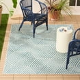 thumbnail image 2 of NICOLE MILLER NEW YORK Patio Country Ombre Geo Indoor Outdoor Area Rug, UV Fade Resistant, Low Pile, Blue/Cream, 7'9"x10'2", 2 of 10