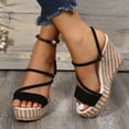 thumbnail image 5 of Xunlbb Comfort Sandals, Fashion Women Casual Round Head Sandals Comfy Slippers Beach Casual Slipsole Shoes, 5 of 9