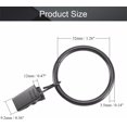thumbnail image 3 of 10Pcs Curtain Clip Rings with Hooks, 1.26" Inner Dia 0.14" Thickness Iron Drapery Ring for Window Curtain Rods Black, 3 of 5
