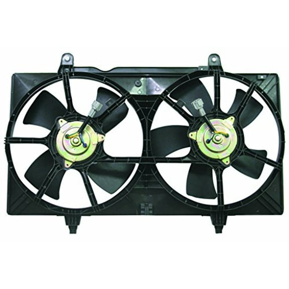 Dual Radiator and Condenser Fan Assembly - Pacific Best Inc. Fit/For NI3115121 02-06 Nissan Altima 2.5/3.5L, 04-08 Maxima