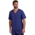 thumbnail image 3 of Hanes Mens Short Sleeve Nightwear Pajama Set, Navy Heather, XX-Large, 3 of 4