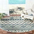 thumbnail image 2 of SAFAVIEH Veranda Dogon Southwestern Indoor/Outdoor Area Rug, 4' x 5'7", Turquoise/Blue, 2 of 9