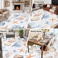 thumbnail image 5 of Coastal Area Rug 5x7 FT, Non Slip Bedroom Throw Carpet, Ocean Starfish Coral Shell Conch Aesthetics Blue Washable Soft Floor Carpet Non-Shedding Rug for Dining Room Bedside Classroom Desk, 5 of 9