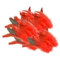 thumbnail image 4 of Abbraccia 50x Feathers for Crafts Colors Feathers Handicraft Accessories Decorative Feathers for Holidays Hats Costumes Wedding Cosplay Red, 4 of 10