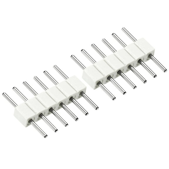Uxcell 6 Pin to 6 Pin LED Strip Connector, Solderless Light Bar Extension Cord, White 20 Pcs (2mm Pitch)