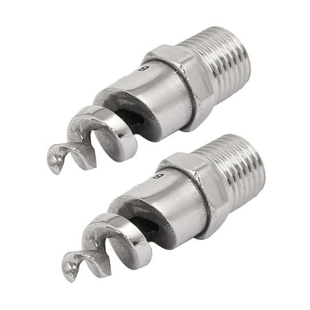 - 1/4BSP Male Thread 316L Stainless Steel Spiral Cone Atomized Nozzle Spray 2pcs