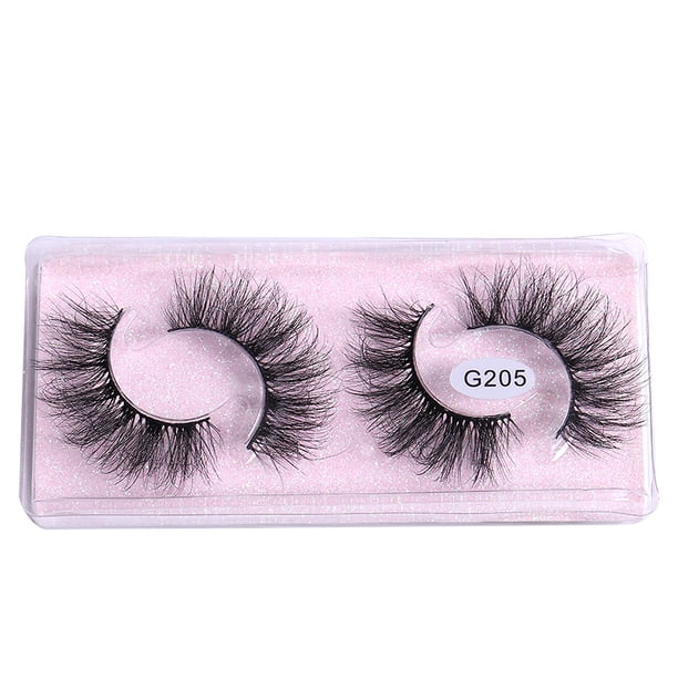 Xiao Hua 2 pares de pestañas postizas de visón tenues, suaves y esponjosas, aspecto natural, volumen 8D, G205