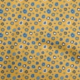 thumbnail image 1 of oneOone Coton Popeline Sergé Jaune Tissu Asiatique Rétro Floral Robe Tissu Imprimé Tissu par la Cour 56 Pouces de Large, 1 of 4