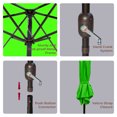 thumbnail image 4 of LAUREL CANYON 7.5ft Patio Umbrella Striped Outdoor Umbrella Market Table Umbrellas with Push Button Tilt, Crank and 6 Sturdy Ribs for Lawn, Garden, Deck, Backyard & Pool, Lime Green, 4 of 8
