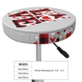 thumbnail image 4 of Kll Buffalo Plaid Love And Gnome Round Bar Chair Cushion Cover 14 Inch,Bar Stool Protector With Elastic, Soft Washable, 4 of 7